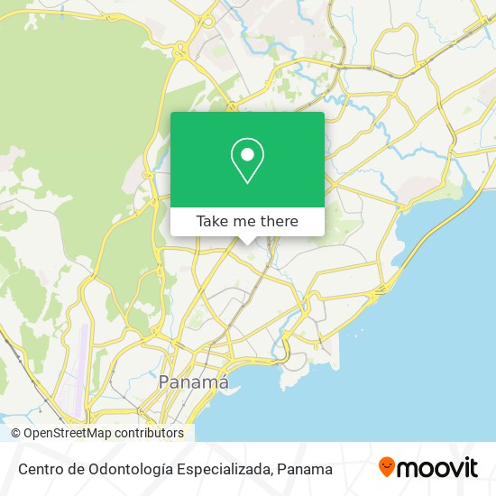 Centro de Odontología Especializada map