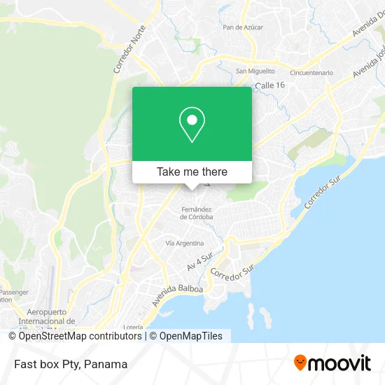 Mapa de Fast box Pty