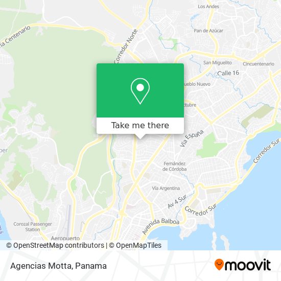 Agencias Motta map