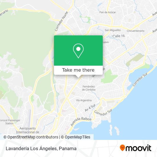 Lavandería Los Ángeles map
