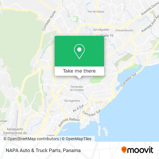 Mapa de NAPA Auto & Truck Parts