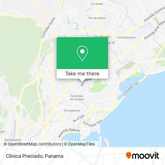 Clinica Preciado map