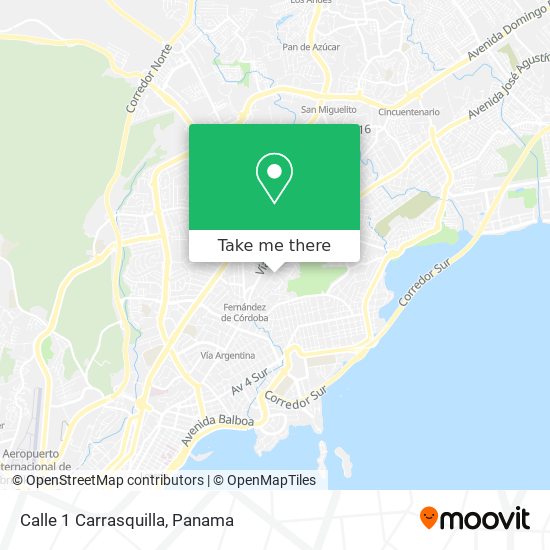 Calle 1 Carrasquilla map