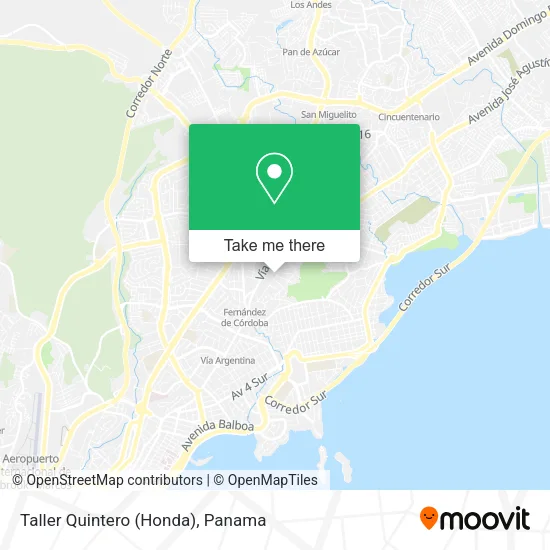 Taller Quintero (Honda) map