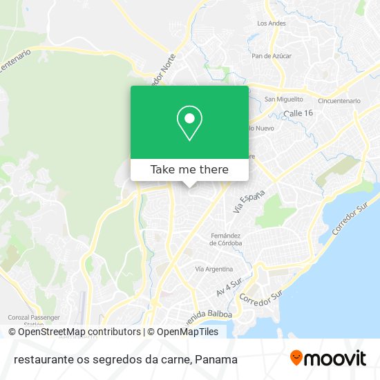 Mapa de restaurante os segredos da carne