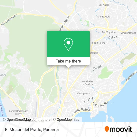 El Meson del Prado map