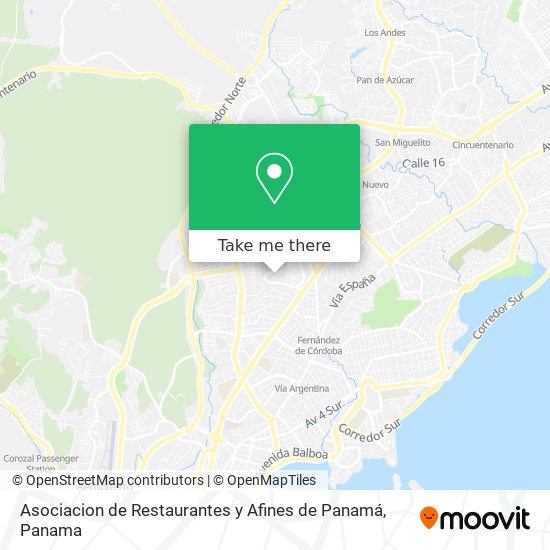Asociacion de Restaurantes y Afines de Panamá map