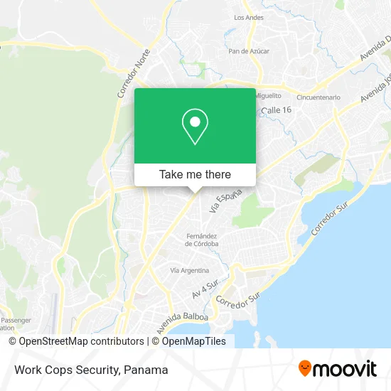 Mapa de Work Cops Security
