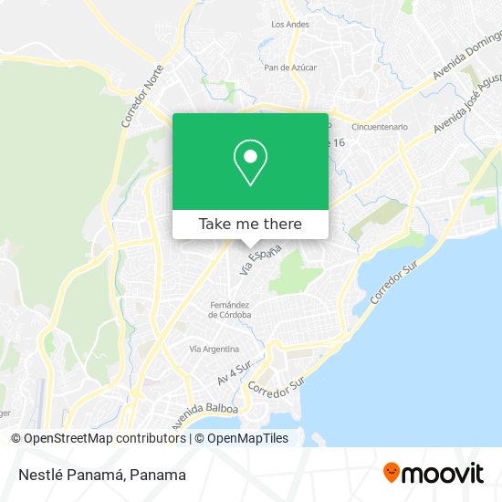 Nestlé Panamá map