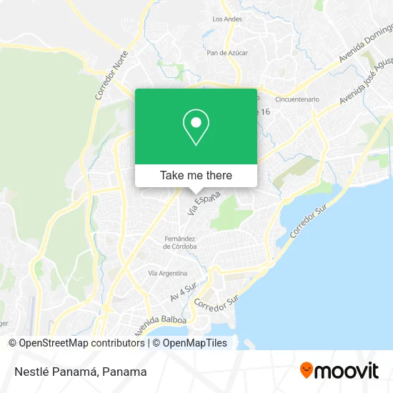 Mapa de Nestlé Panamá