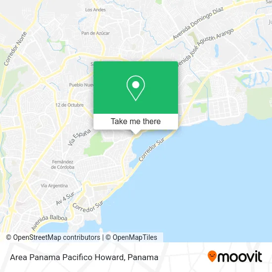Area Panama Pacifico Howard map
