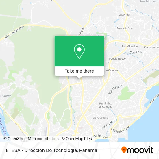 Mapa de ETESA - Dirección De Tecnología