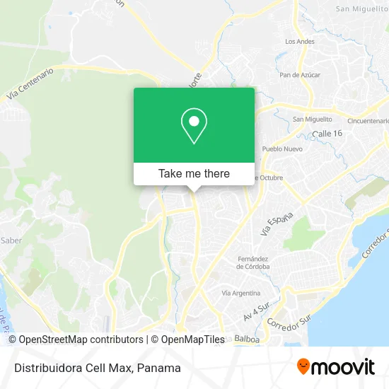 Mapa de Distribuidora Cell Max