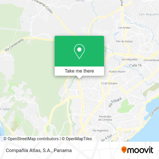 Mapa de Compañía Atlas, S.A.