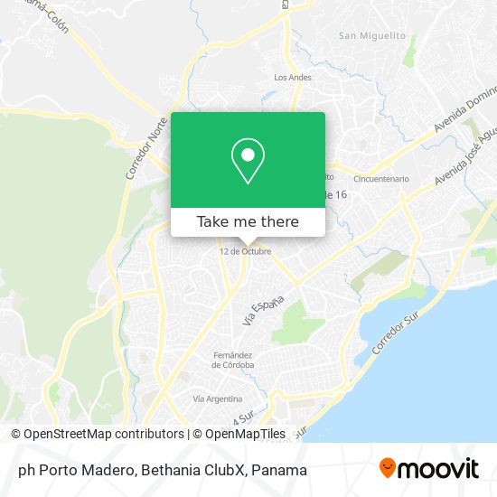 ph Porto Madero, Bethania ClubX map