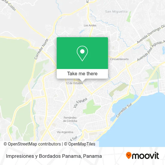 Impresiones y Bordados Panama map