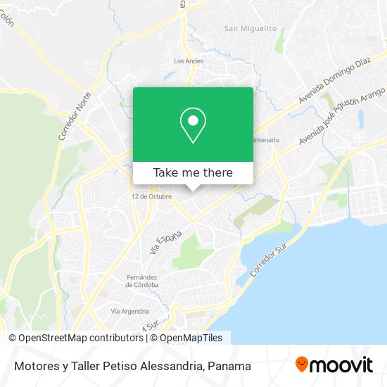 Mapa de Motores y Taller Petiso Alessandria