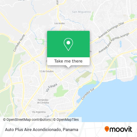 Mapa de Auto Plus Aire Acondicionado