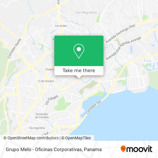 Grupo Melo - Oficinas Corporativas map