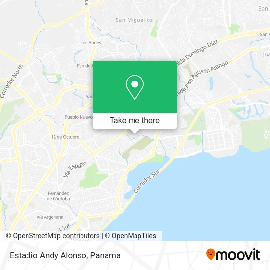 Estadio Andy Alonso map