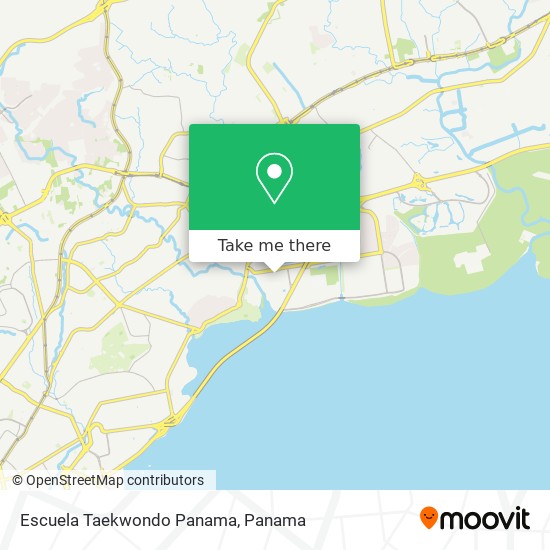 Escuela Taekwondo Panama map