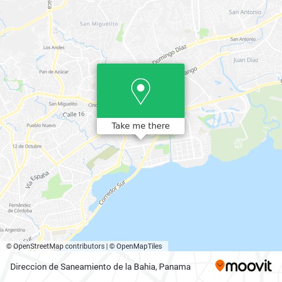 Direccion de Saneamiento de la Bahia map