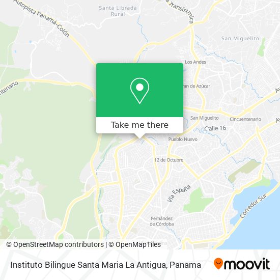 Instituto Bilingue Santa Maria La Antigua map