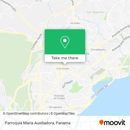 Mapa de Parroquia María Auxiliadora
