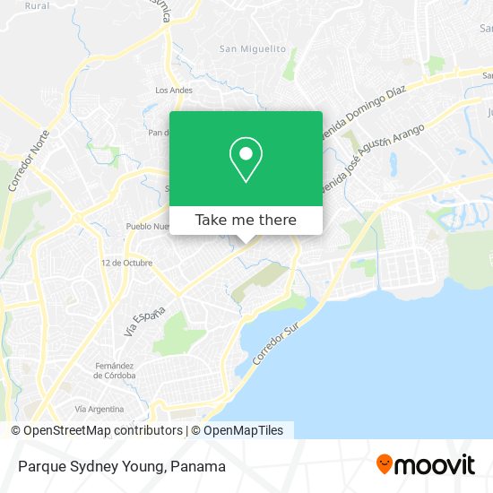 Parque Sydney Young map