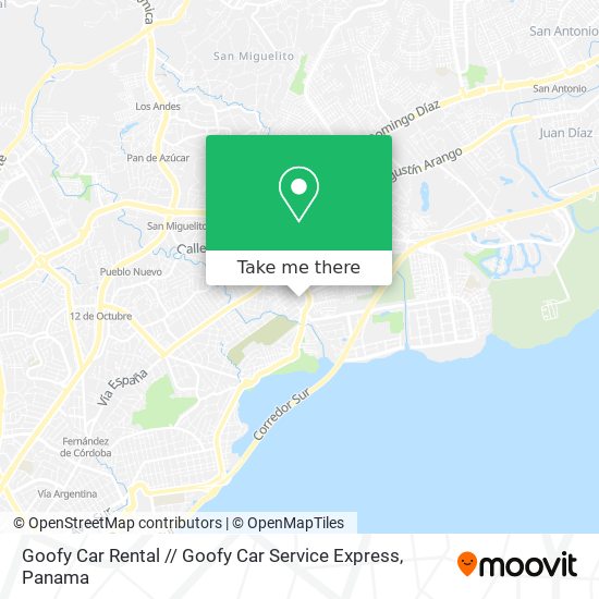 Goofy Car Rental // Goofy Car Service Express map