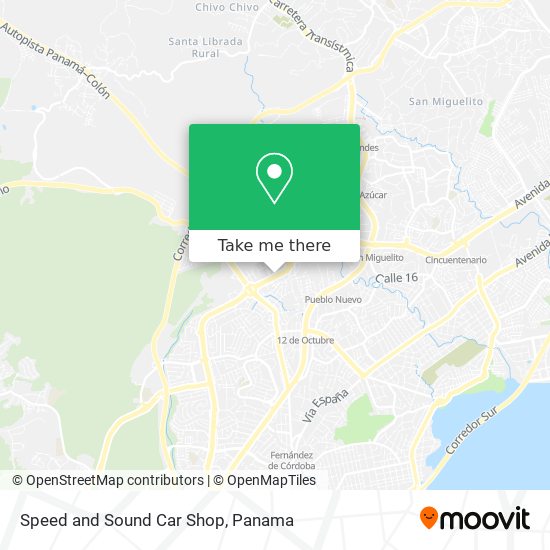 Speed and Sound Car Shop map