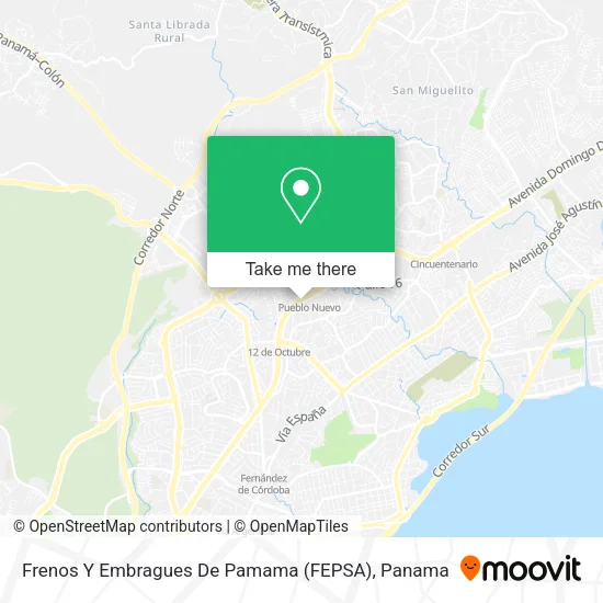 Mapa de Frenos Y Embragues De Pamama (FEPSA)