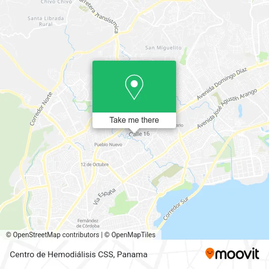 Mapa de Centro de Hemodiálisis CSS