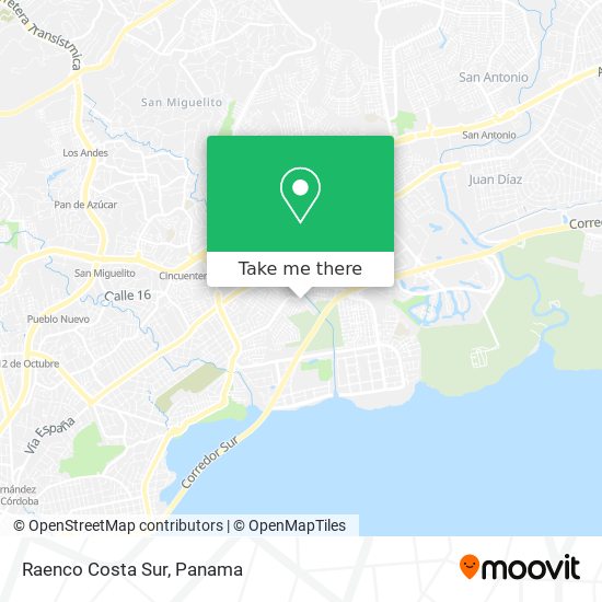 Raenco Costa Sur map
