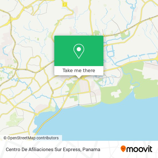 Centro De Afiliaciones Sur Express map