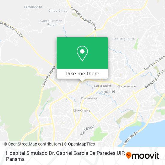 Hospital Simulado Dr. Gabriel Garcia De Paredes UIP map