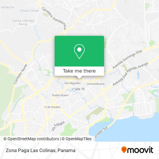 Mapa de Zona Paga Las Colinas