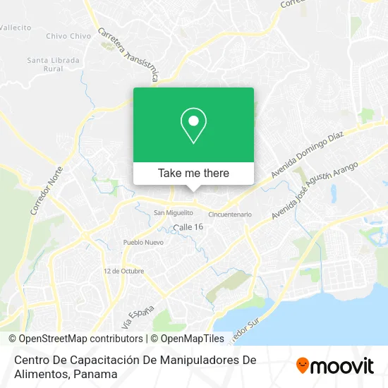 Centro De Capacitación De Manipuladores De Alimentos map