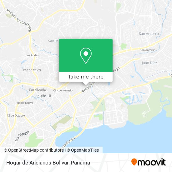 Hogar de Ancianos Bolívar map