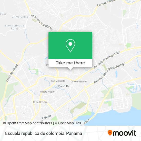 Escuela republica de colombia map