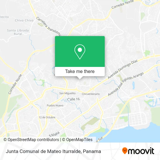 Mapa de Junta Comunal de Mateo Iturralde