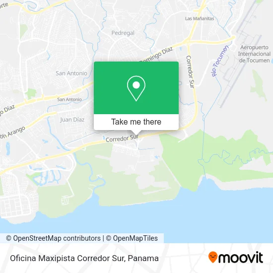 Oficina Maxipista Corredor Sur map