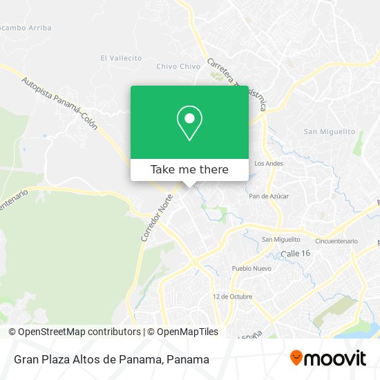 Gran Plaza Altos de Panama map