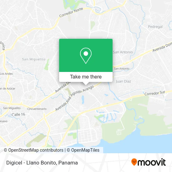 Digicel - Llano Bonito map