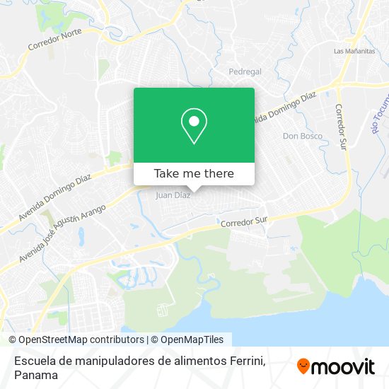 Escuela de manipuladores de alimentos Ferrini map