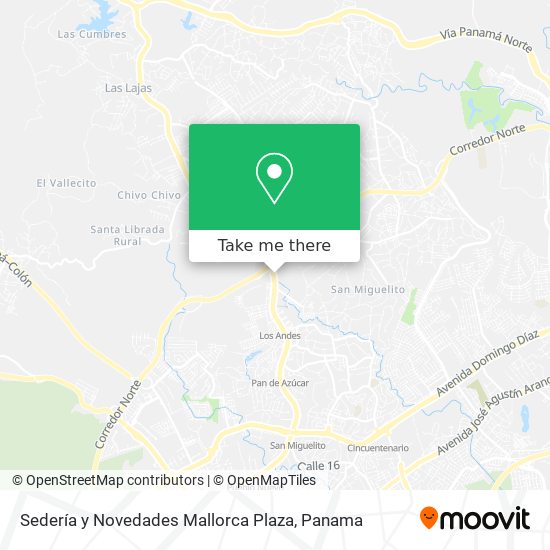 Mapa de Sedería y Novedades Mallorca Plaza
