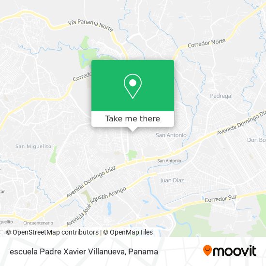 escuela Padre Xavier Villanueva map