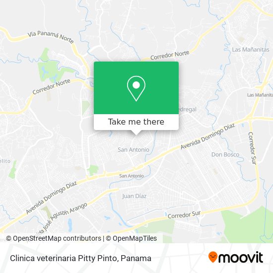 Clinica veterinaria Pitty Pinto map
