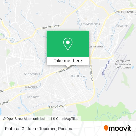 Pinturas Glidden - Tocumen map