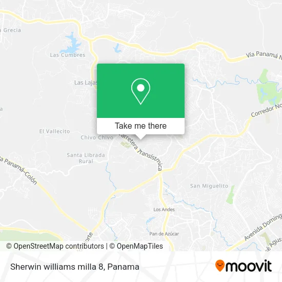 Mapa de Sherwin williams milla 8